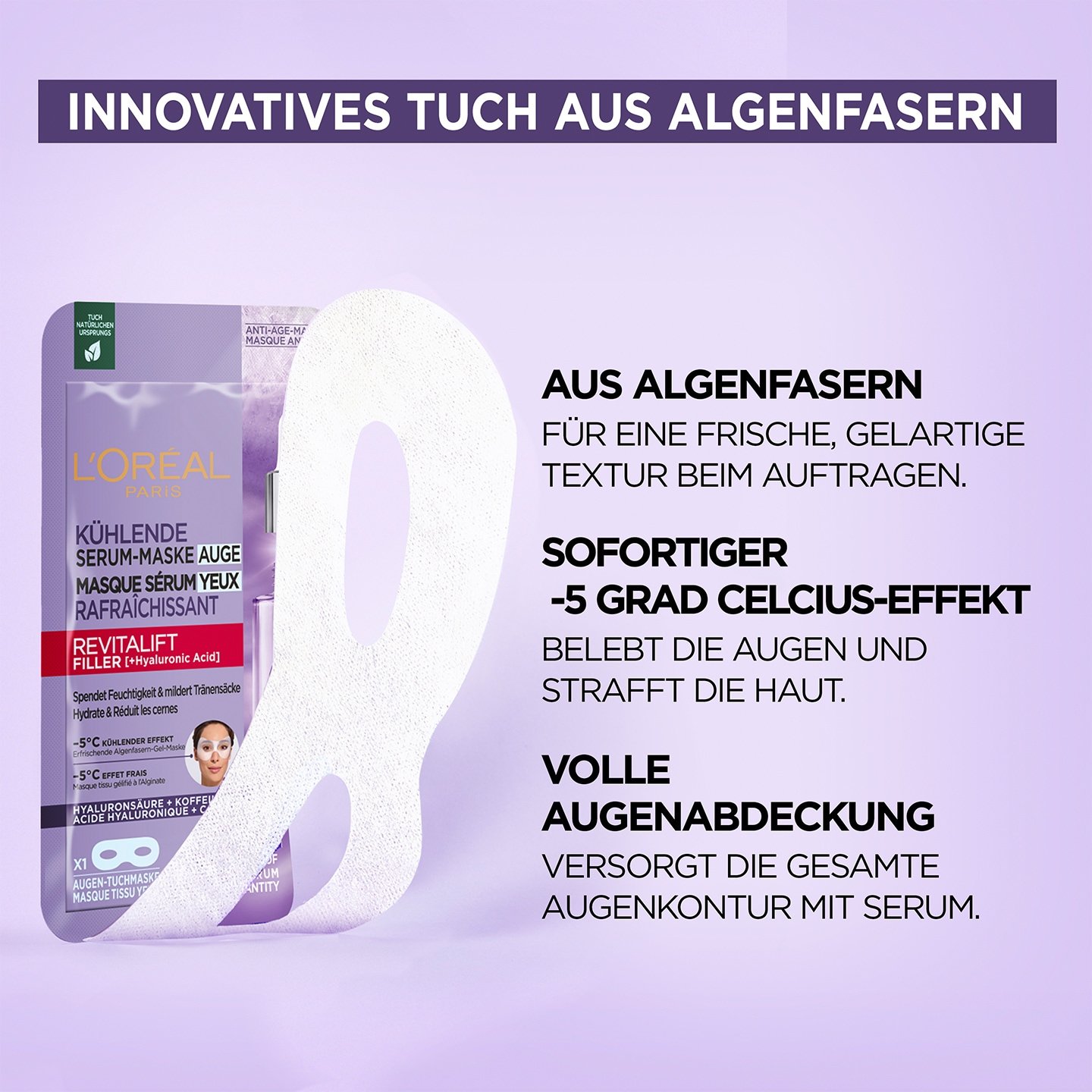 Revitalift Filler Serum-Maske Auge Vorteile Algenfasern